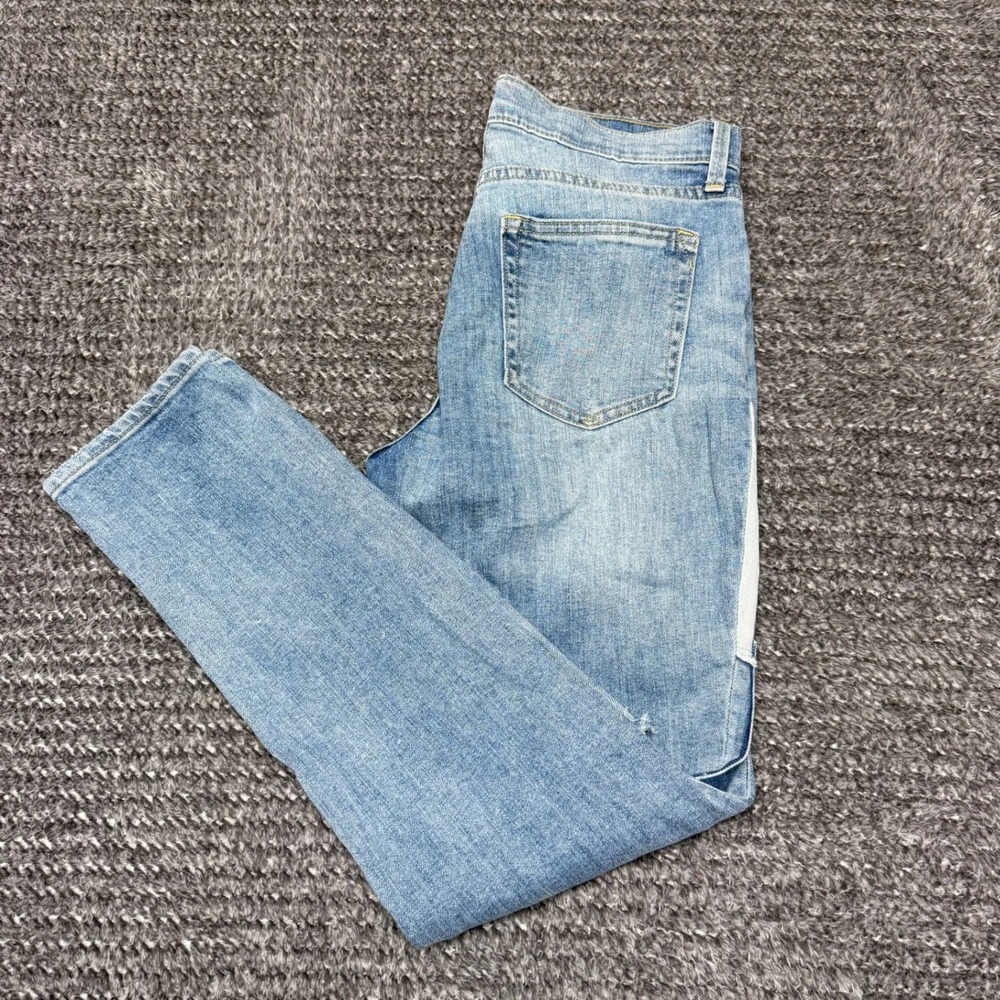 Gap 1969 Womens Jeans Size 26 Patchwork‎ Distressed Light Wash Stretch Denim